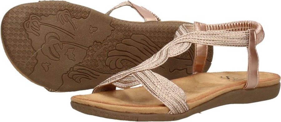 Sub55 Comfortabel Sandalen Plat Champagne - Foto 6