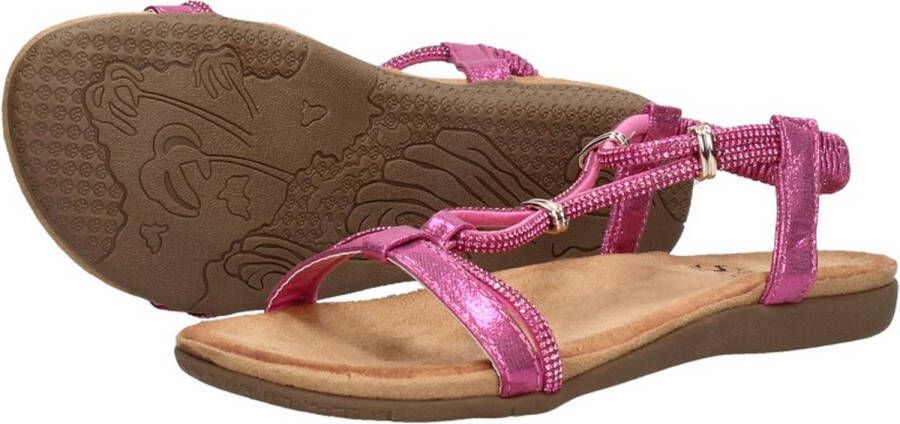 Sub55 Comfortabel Sandalen Plat fuchsia