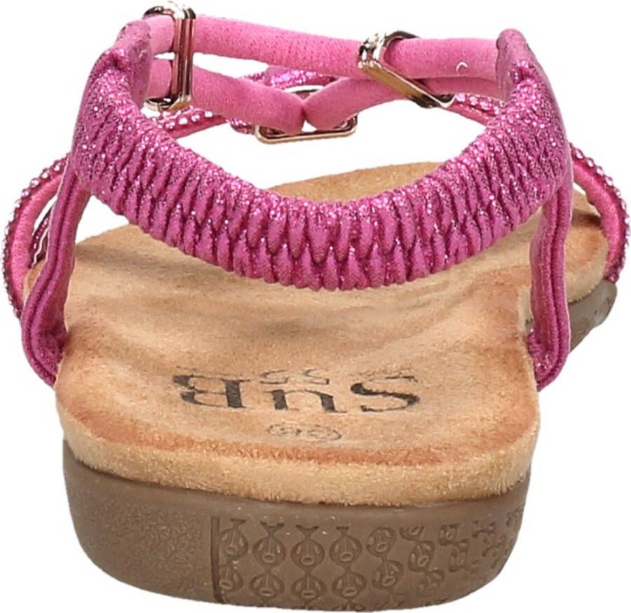 Sub55 Comfortabel Sandalen Plat Fuchsia