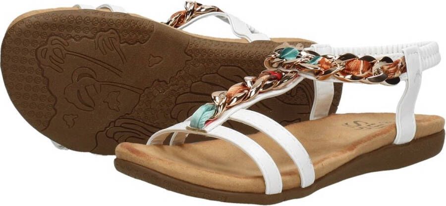 Sub55 Comfortabel Sandalen Plat wit - Foto 4