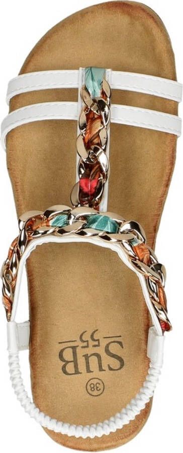 Sub55 Comfortabel Sandalen Plat Wit