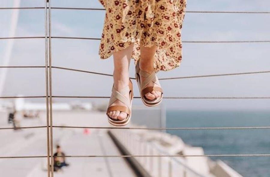 Suecos sandalen Syren Cognac