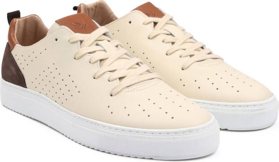 Suitable Grain Sneaker Beige Leer 100 Heren