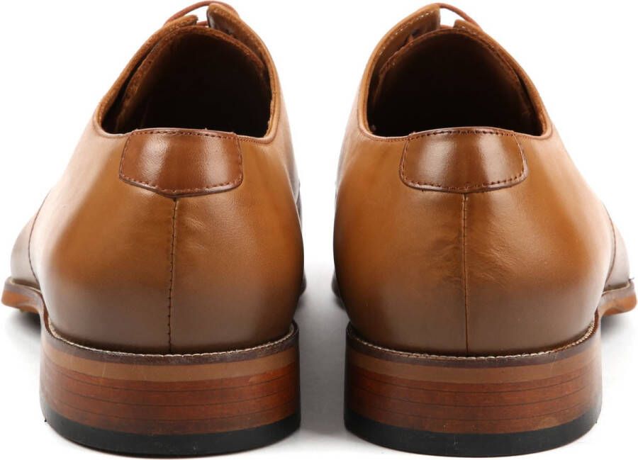 Suitable Herenschoen Leer Cognac Schoen cm Leer Heren Veterschoenen - Foto 3