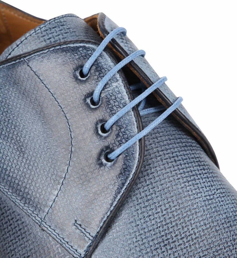Suitable Leren Herenschoen Derby Print Blauw Heren Nette schoenen