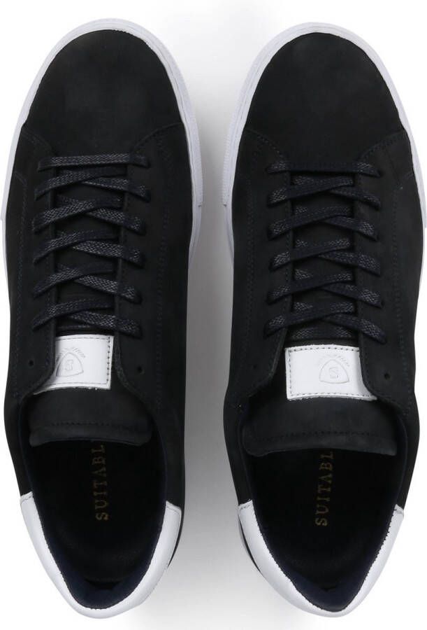 Suitable Nubuck Seron Sneaker Donkerblauw Heren Sneakers