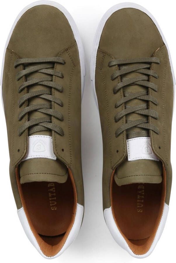 Suitable Nubuck Seron Sneaker Groen Heren Sneakers