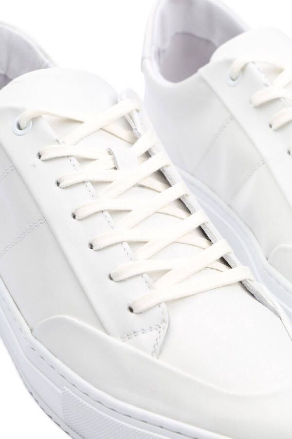 Suitable Nubuck Skave Sneaker Wit Leer Heren Veterschoenen