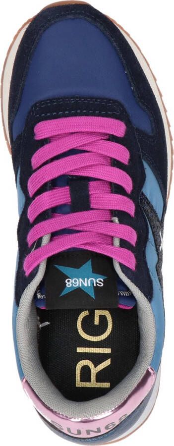 Sun 68 Sun68 Star girl Glitter dames sneaker Blauw multi