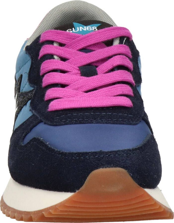 Sun 68 Sun68 Star girl Glitter dames sneaker Blauw multi