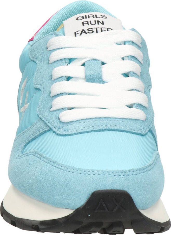 Sun68 Ally Solid Nylon Lage sneakers Leren Sneaker Dames Blauw