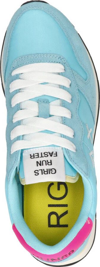 Sun68 Ally Solid Nylon Lage sneakers Leren Sneaker Dames Blauw