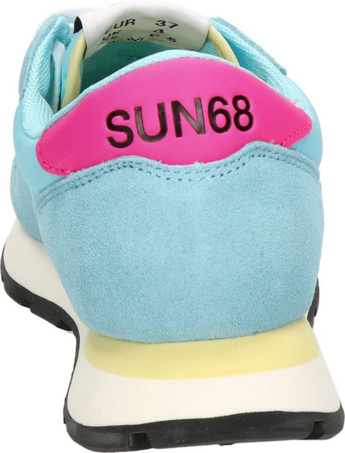 Sun68 Ally Solid Nylon Lage sneakers Leren Sneaker Dames Blauw