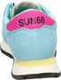 Sun68 Ally Solid Nylon Lage sneakers Leren Sneaker Dames Blauw - Thumbnail 10