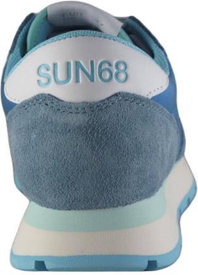 Sun68 Ally Solid Nylon Lage sneakers Leren Sneaker Dames Blauw