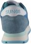 Sun68 Ally Solid Nylon Lage sneakers Leren Sneaker Dames Blauw - Thumbnail 11