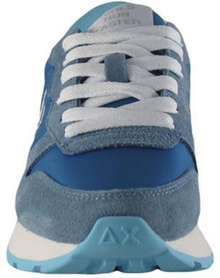 Sun68 Ally Solid Nylon Lage sneakers Leren Sneaker Dames Blauw