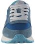 Sun68 Ally Solid Nylon Lage sneakers Leren Sneaker Dames Blauw - Thumbnail 12