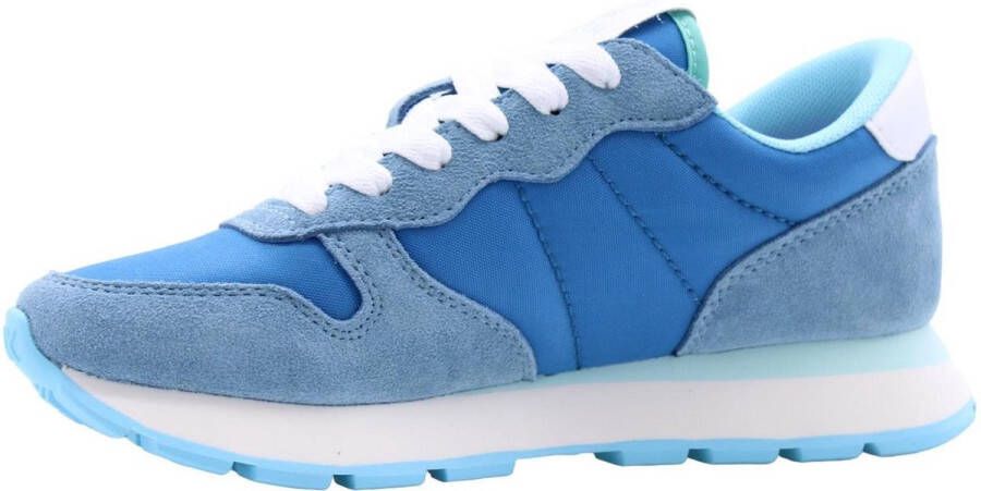 Sun68 Ally Solid Nylon Sneaker Vrouwen Blauw