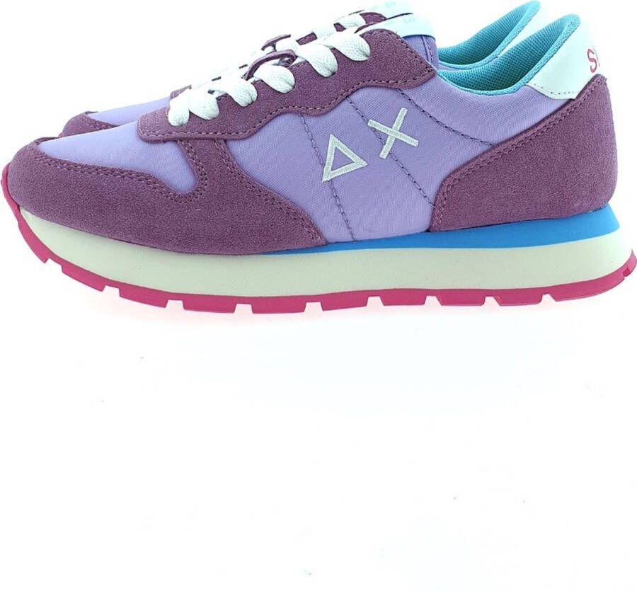 Sun68 Ally Solid Nylon Sneakers Laag Lila