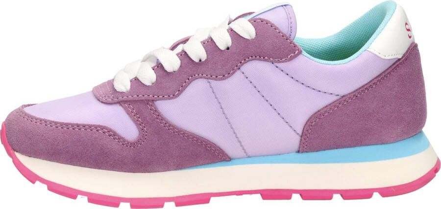Sun68 Ally Solid Nylon Sneakers Laag Lila