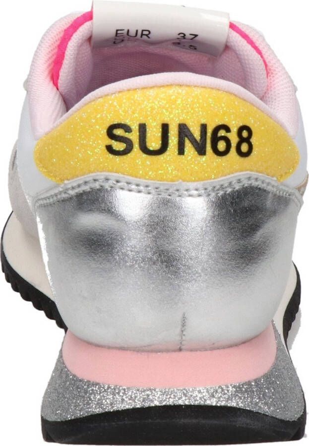 Sun68 Dames Sneakers Stargirl Glitter Logo Bianco Wit