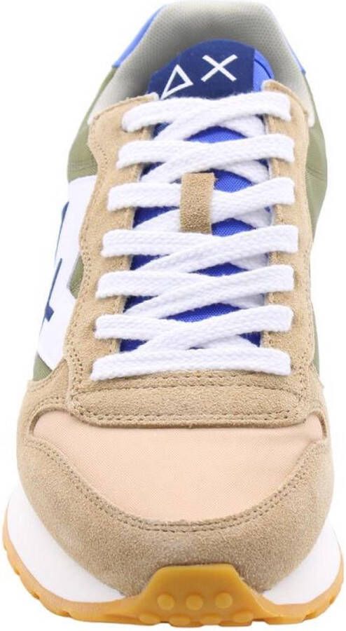 Sun68 Jaki Tricolors Sneaker Mannen Groen blauw beige