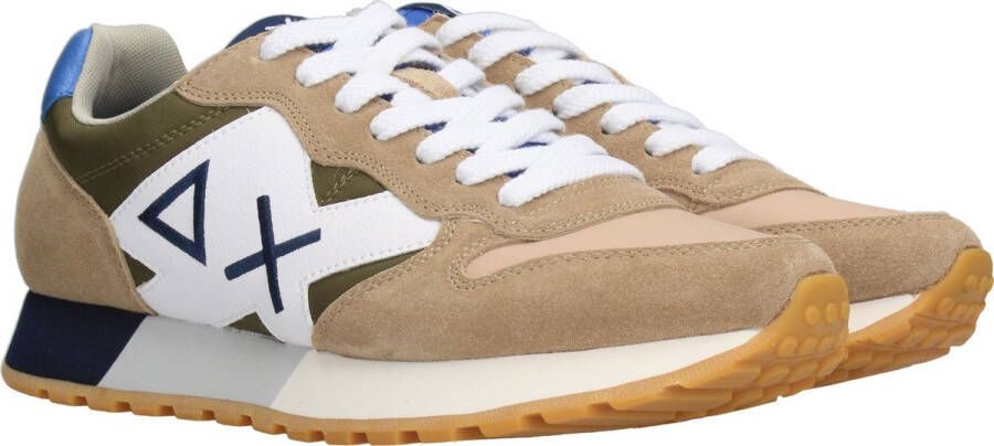 Sun68 Jaki Tricolors Sneaker Mannen Groen blauw beige