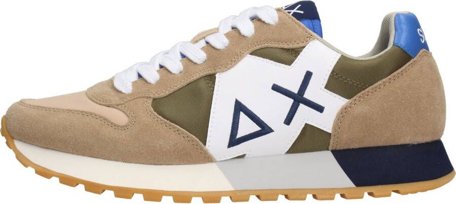 Sun68 Jaki Tricolors Sneaker Mannen Groen blauw beige