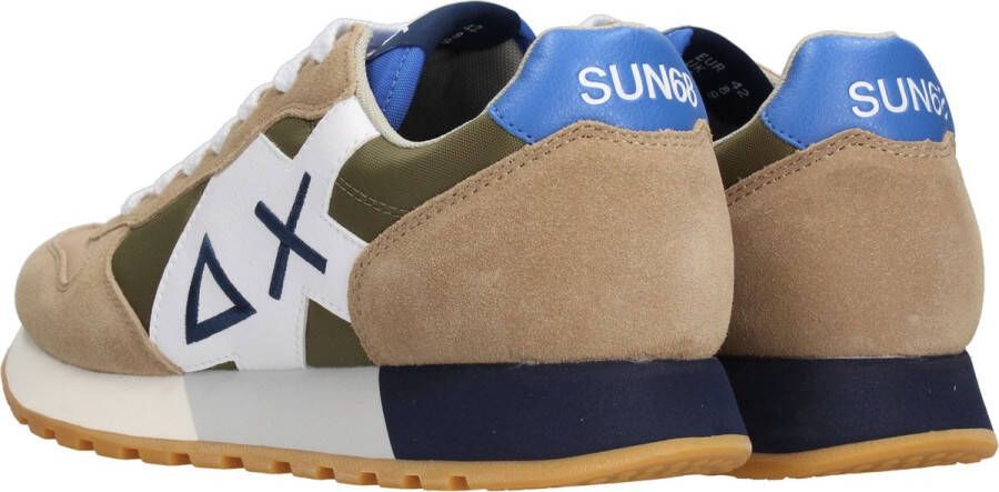 Sun68 Jaki Tricolors Sneaker Mannen Groen blauw beige