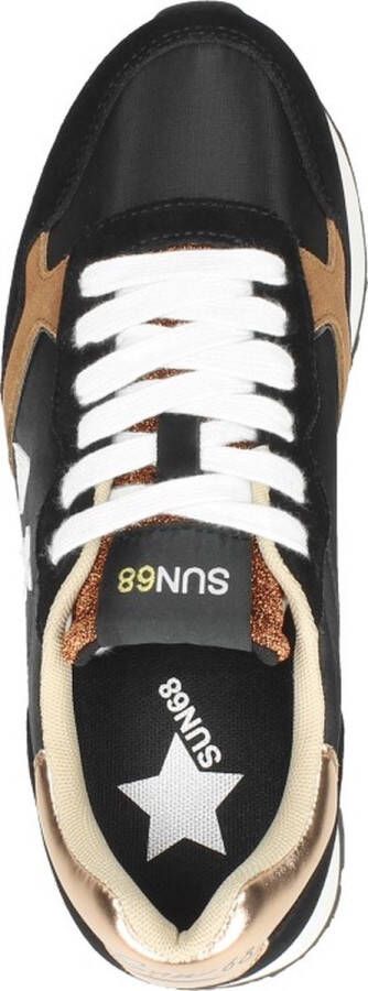Sun68 Nylon Solid Sneaker met Geborduurd Logo Black Dames - Foto 4