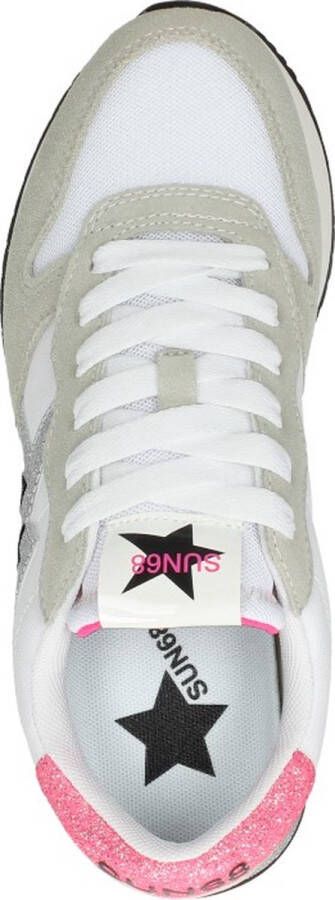 Sun68 Stargirl Glitter Lage sneakers Dames Wit