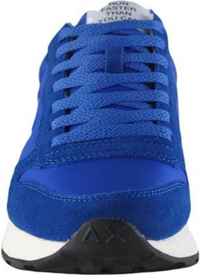 Sun68 Tom Solid Nylon Men Lage sneakers Heren Blauw