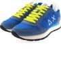 Sun68 Blauwe Solid Nylon Sneaker met Extra Veters Multicolor Heren - Thumbnail 8