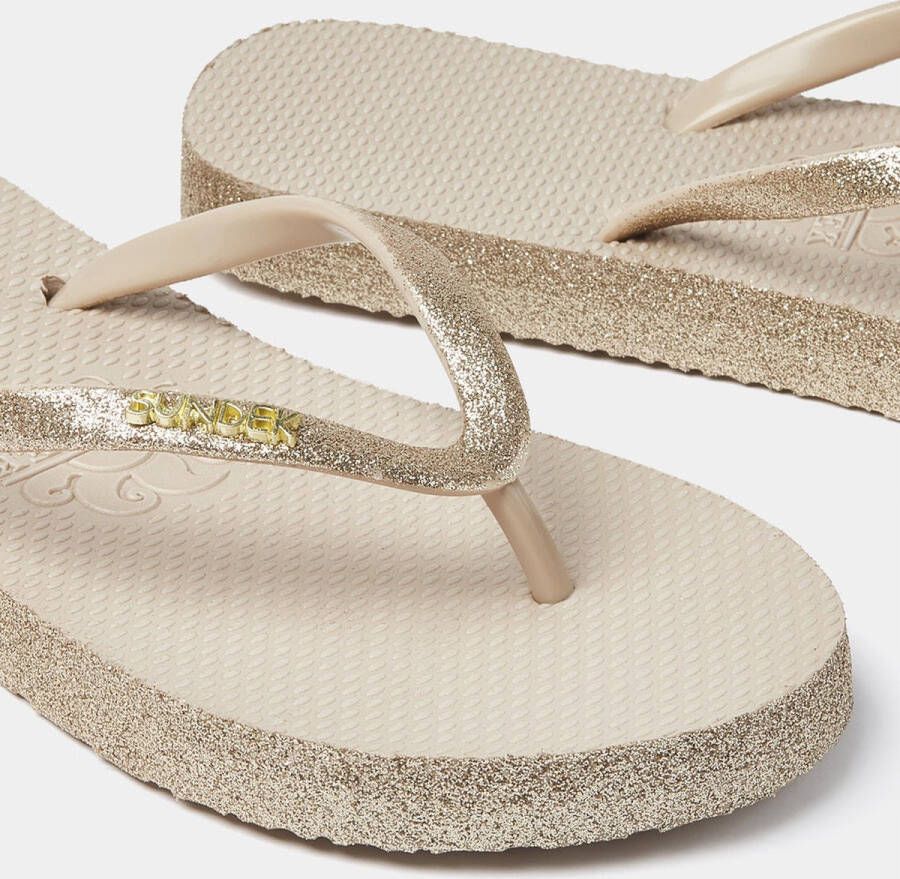 Sundek Flip Flop Dames Slipper Goud Glitter