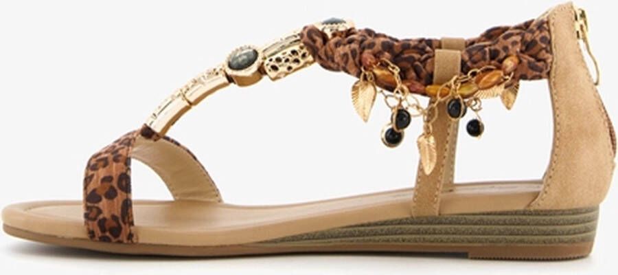 Super Cracks Supercracks dames sandalen met luipaardprint Bruin - Foto 4