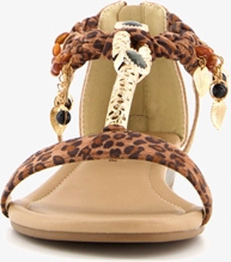 Super Cracks Supercracks dames sandalen met luipaardprint Bruin - Foto 5