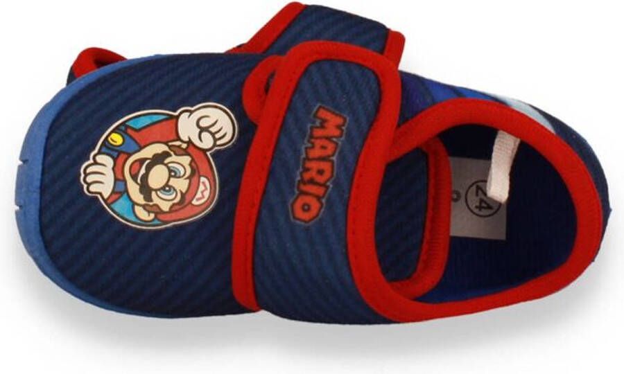 Super Mario Jongens Pantoffel Blauw