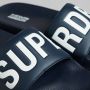 Superdry Code Core Vegan Pool Slide Heren Slippers Donkerblauw Wit - Thumbnail 4