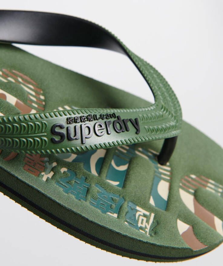 Superdry Scuba Infil Flip Flop Heren Slippers Olive Black