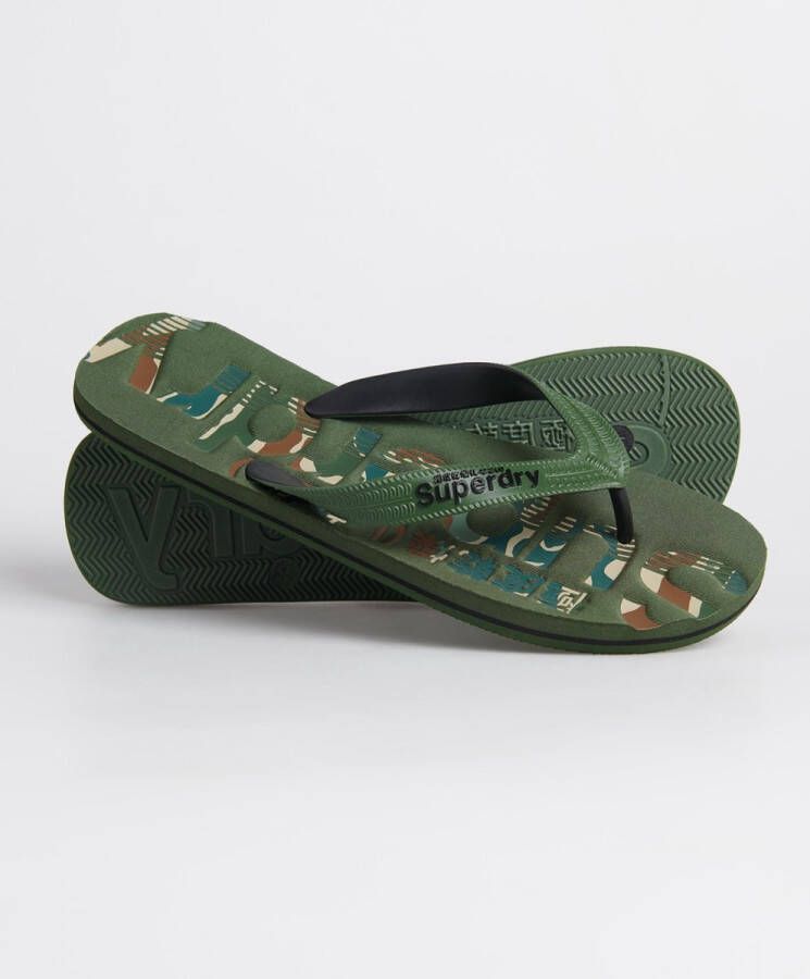 Superdry Scuba Infil Flip Flop Heren Slippers Olive Black