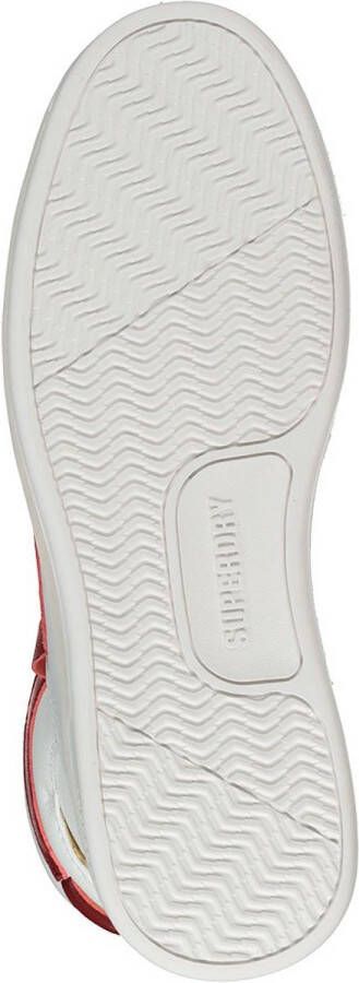 Superdry VEGAN BASKET OV HIGH TRAINER White Oxblood (MF110078A 4ML)