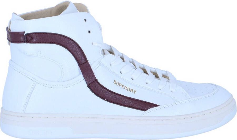 Superdry VEGAN BASKET OV HIGH TRAINER White Oxblood (MF110078A 4ML)