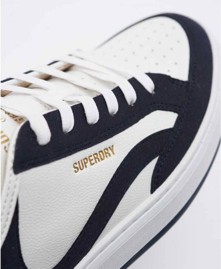 Superdry Vegan Basket OV Low Sneakers White French Navy Dames