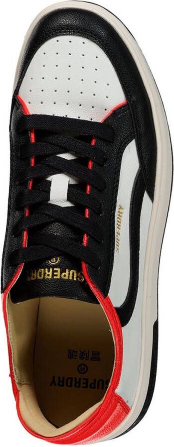 Superdry Vegan Lux Low Sneakers White Black Red Heren - Foto 3