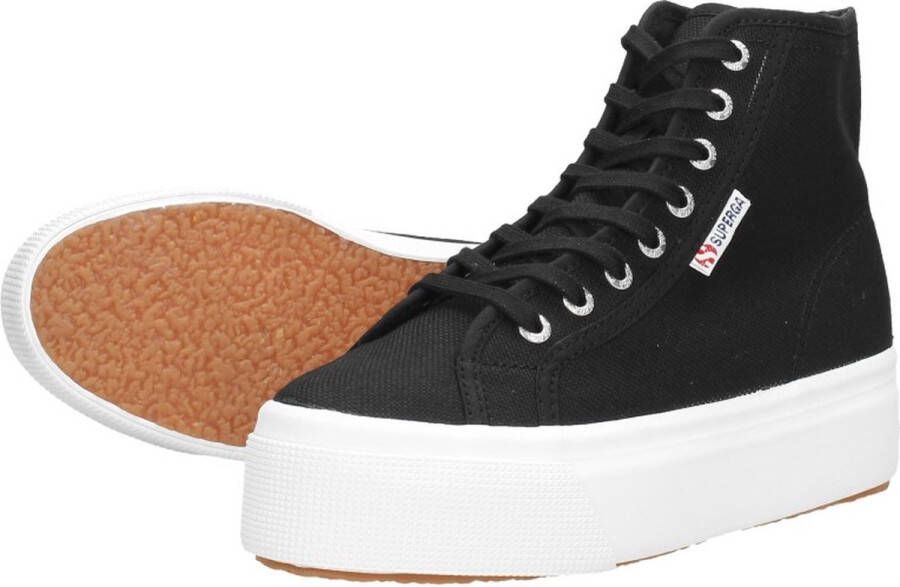 Superga 2708 Hi-Top Veterschoenen Hoog zwart