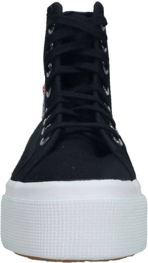 Superga 2708 Hi-Top Veterschoenen Hoog zwart