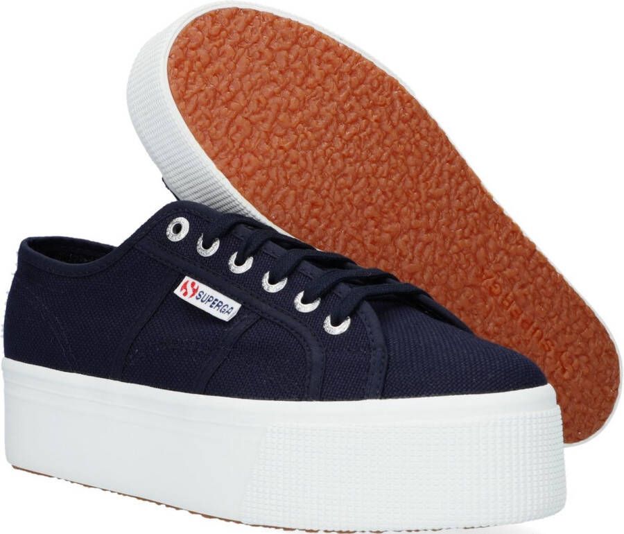 Superga 2790 Cotw Line Up And Down Lage sneakers Dames Blauw