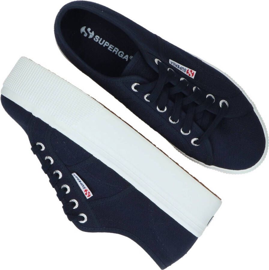 Superga 2790 Cotw Line Up And Down Lage sneakers Dames Blauw