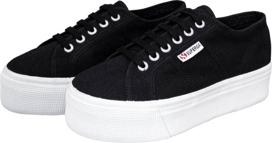 Superga 2790 dames platform sneaker Zwart